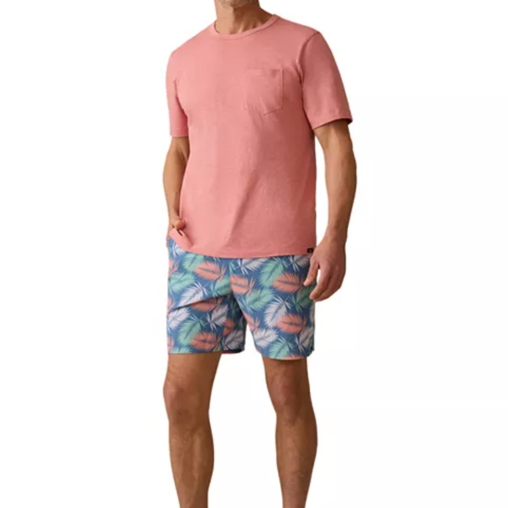 477. Faherty Sunwashed Pocket Tee | Color: Faded Flag - Picture 1 of 9